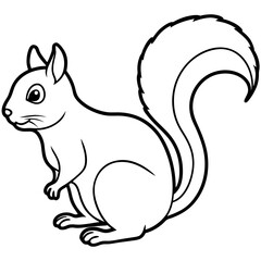 Elegant Squirrel in One Line Design