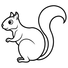 Elegant Squirrel in One Line Design