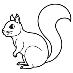 Elegant Squirrel in One Line Design