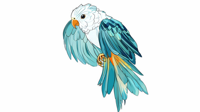 parrotlet drawing illustration