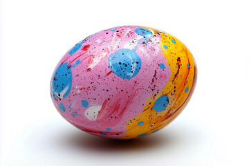 colorful easter egg isolated on white background