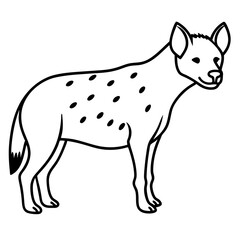 Hyena Silhouette in One-Line Vector Art