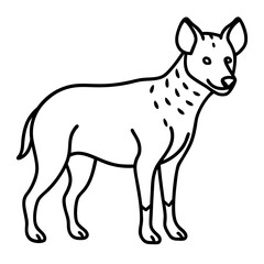 Hyena Silhouette in One-Line Vector Art