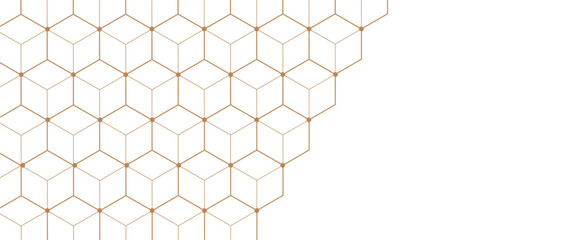 Vector abstract background with geometric shapes and hexagon pattern