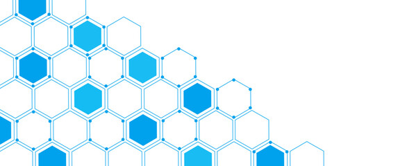 Vector abstract background with geometric shapes and hexagon pattern