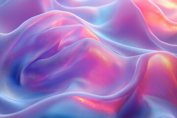 Holographic pastel rainbow background with iridescent texture and soft focus