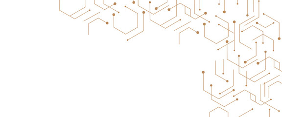 Vector abstract hexagonal geometric science background.