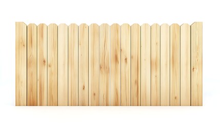 Smooth wooden fence with a natural, light finish and rounded edges, creating a clean and inviting atmosphere against a plain white background