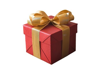 Obraz premium A photo of a red gift box