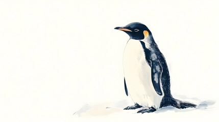 Obraz premium a drawing of a penguin illustration