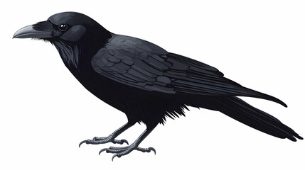 Fototapeta premium raven drawing illustration