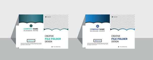 Sleek and modern file folder design with a bold dark gradient, perfect for corporate or professional use.
Fully customizable layout ideal for branding, presentations, and print-ready projects