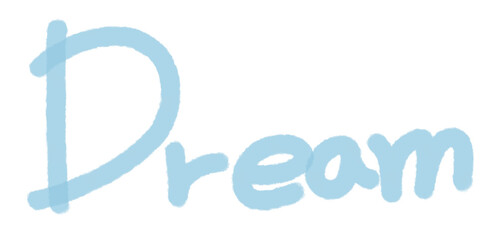 It's a sky blue handwriting of 'dream'