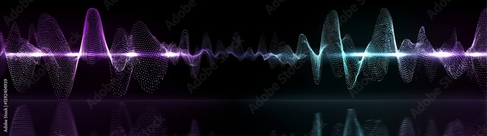 Poster a soft and serene flow of particles, accompanied by elegant waves of vibrant dust and enchanting rip