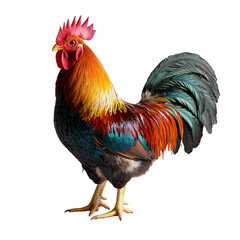 Fototapeta premium Resounding rooster crowing png bold rooster png commanding crowing rooster png spirited rooster png vigorous dawn rooster png dynamic rooster png isolated on white background image