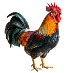 Fototapeta premium Rooster png bold rooster png crowing rooster png farm bird png sunrise alarm bird png countryside poultry png transparent background image
