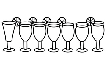 Pisco Sour Line Art Detailed Drawing for Artistic Expression  
