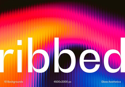 Ribbed Glassy Backgrounds Collection