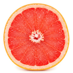 Fresh Pink Grapefruit Slice with Juicy Segments