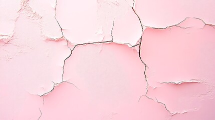 Obraz premium Textured pink wall with peeling paint revealing underlying layers and creating a distressed aesthetic