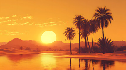 sunset, palm, beach, tree, tropical, sea, sky, ocean, sunrise, sun, island, silhouette, nature, landscape, summer, travel, hawaii, water, paradise, palms, evening, coconut, vacation, orange, dusk