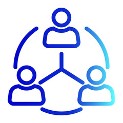 Network Icon Line Gradient Style for Startup Business Pack Icon Themes