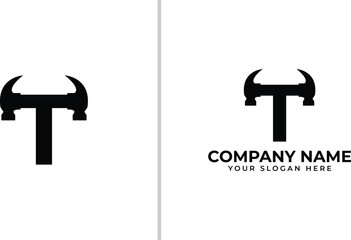 letter, hammer, letter hammer logo, hammer with letter vector file