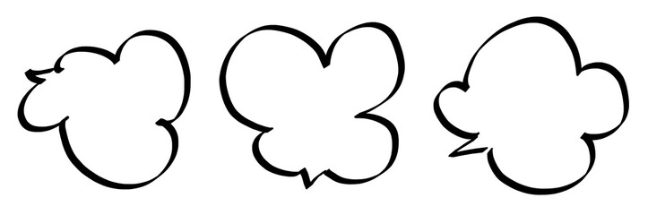 This is a speech bubble line drawing.