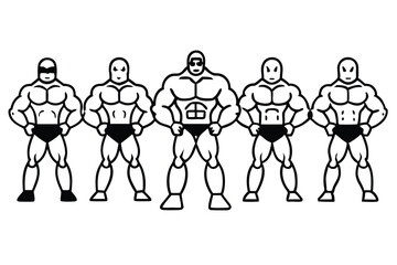 Powerlifter Prime Line Art Design Celebrating Strength and Powerlifting Maste