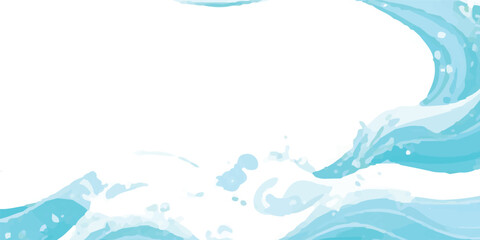  Hand-Painted Watercolor Texture in Blue and Green, Capturing the Subtle Flow of Ocean Waves for Serene and Elegant Graphic Design, Stationery, and Visual Concepts”