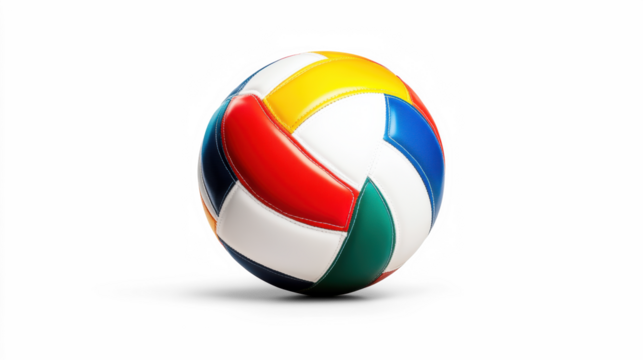 Vibrant Volleyball on Transparent Background