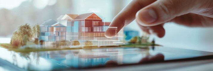 Immersive Digital Real Estate AR Property Selection with Interactive Holographic Neighborhood Visualization - Next-Gen Fintech Home Buying Experience