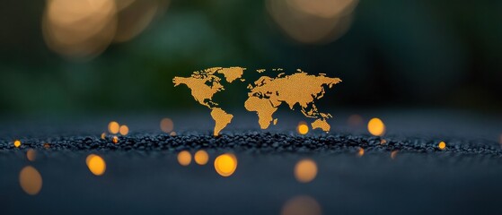Global Connectivity Visualization AI-Powered Demographic Mapping with Luminous Data Points Revealing Planetary Human Distribution Patterns