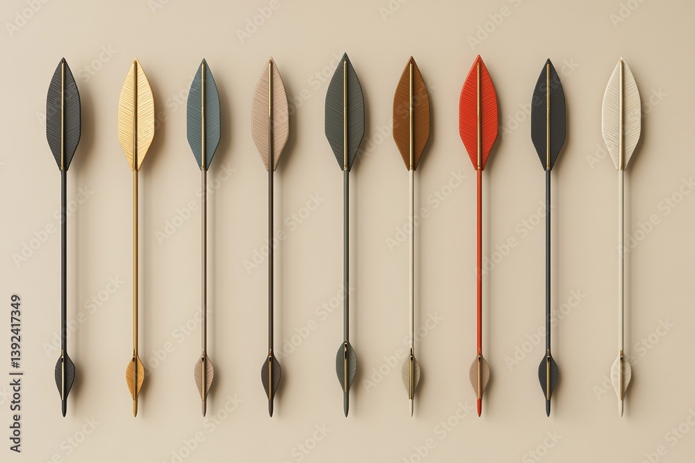 Poster A collection of arrow icons in various styles and directions, perfect for infographics, interfaces, and design elements