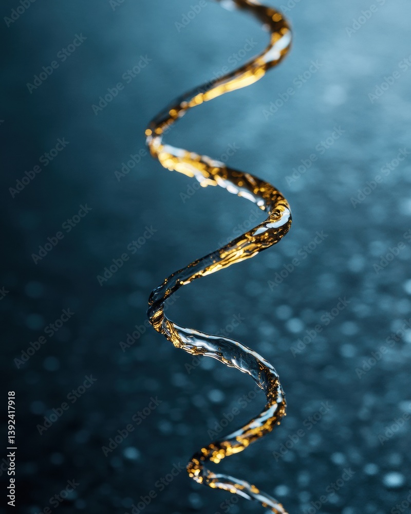 Aufkleber liquid gold dynamic hydration visualization - cutting-edge beverage capturing pure waters mesmerizin