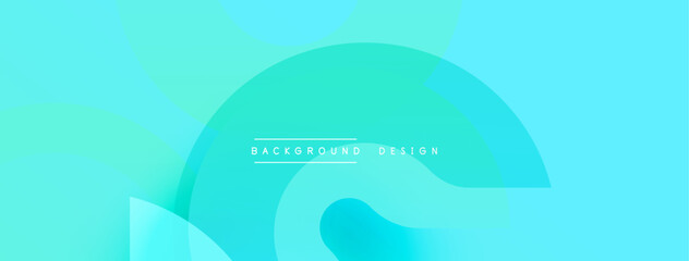 Abstract background. Overlapping turquoise shapes create dynamic composition. Smooth gradients, modern design, clean aesthetic. Minimalist style.