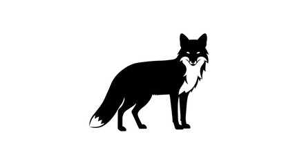 Fototapeta premium black and white wolf