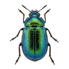 Naklejka premium green bug isolated on white