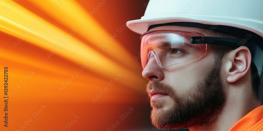 Poster augmented reality safety innovation next-gen industrial professional visualizing predictive maintena