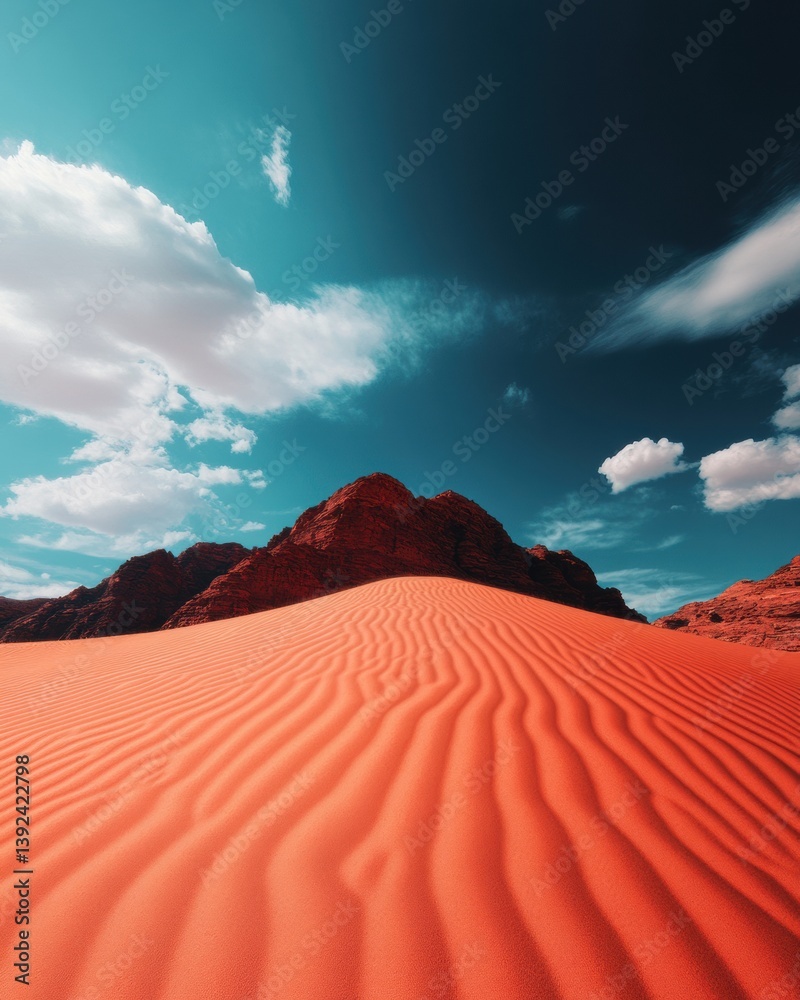Poster climate resilience visualized dramatic desert landscape exploring geological transformation and envi