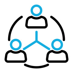 Network Icon Line Color Style for Startup Business Pack Icon Themes