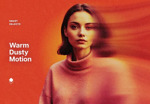 Warm Dusty Motion Effect Mockup