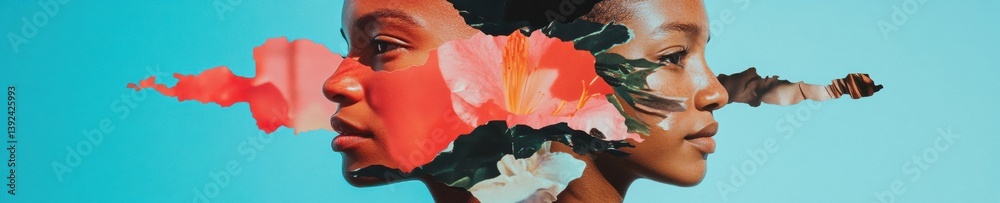 Poster fluid identity intersectional diversity mosaic - innovative visual storytelling for inclusive brand 