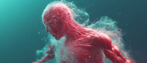 Neuro-Anatomical Visualization AI-Enhanced Digital Human Biomechanics - Cutting-Edge Sports Science and Healthcare Innovation in Immersive Data Visualization