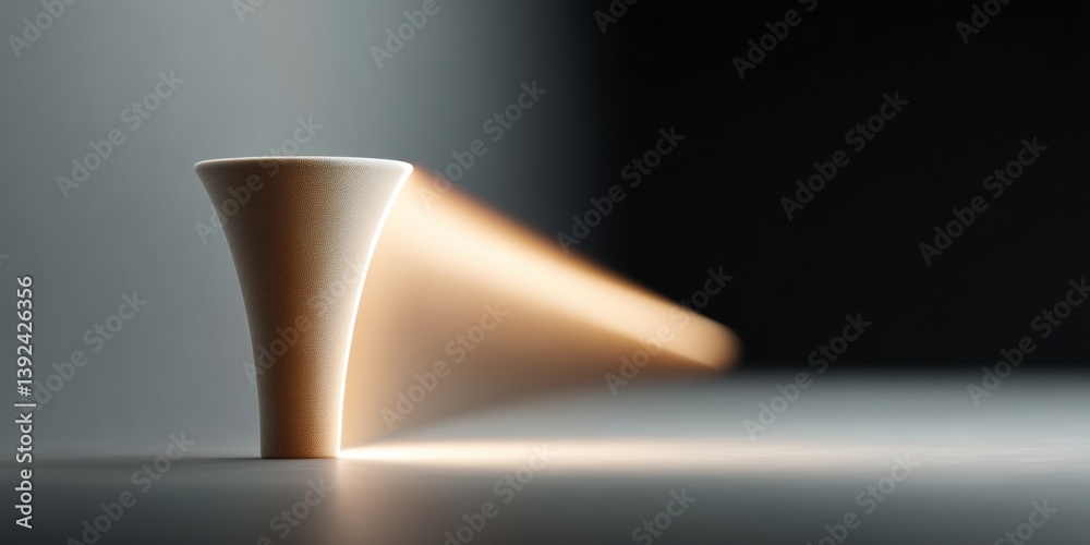 Poster Minimalist UX Journey Visualization Sleek Gradient Funnel Light Trail Symbolizing Digital Transformation and Customer Experience Evolution in Modern Design Aesthetics