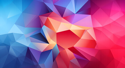 Obraz premium Abstract polygonal background. Triangular low poly style. illustration art., generative ai 