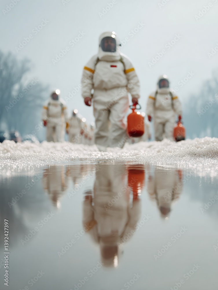 Aufkleber climate resilience pioneers adaptive emergency response team navigating extreme environmental challe
