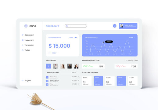Admin UI UX Dashboard Design Template