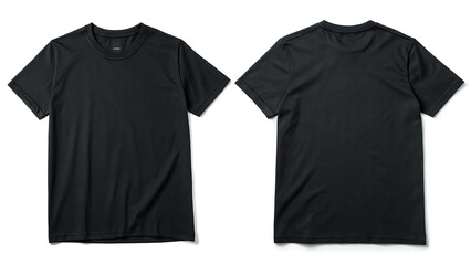 black t-shirt template front and back