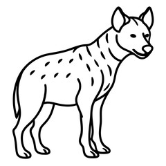 One-Line Hyena Simple Vector Artwork